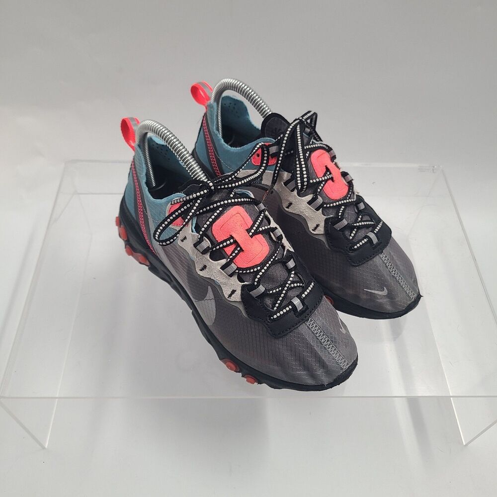 Nike React Element 87 Solar Red Blue Chill Black Size 5 Sneakers AQ1090-006